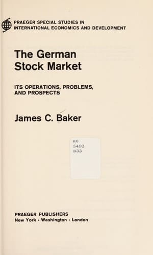 German Stock Market (Special Study)