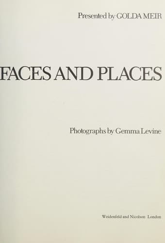 Israel: Faces and places