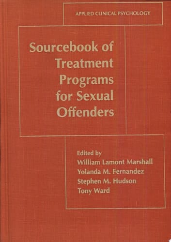 Sourcebook of Treatment Programs for Sexual Offenders