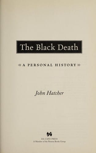 Black Death: a personal history
