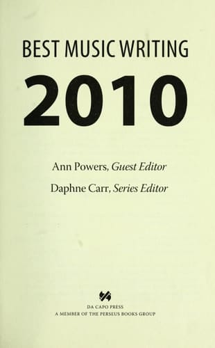 Best Music Writing 2010