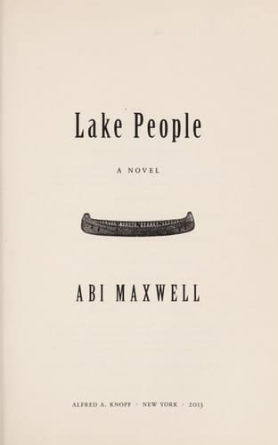 Lake People A Novel