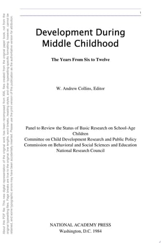 Development During Middle Childhood The Years From Six to Twelve