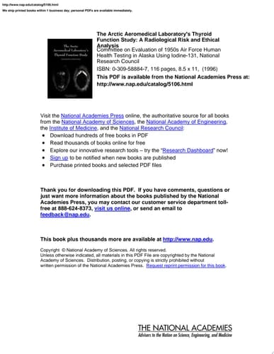 The Arctic Aeromedical Laboratory's Thyroid Function Study A Radiological Risk and Ethical Analysis