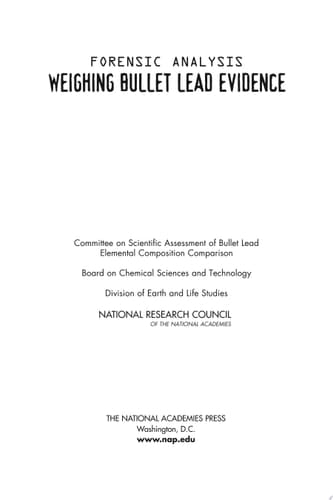 Forensic Analysis Weighing Bullet Lead Evidence