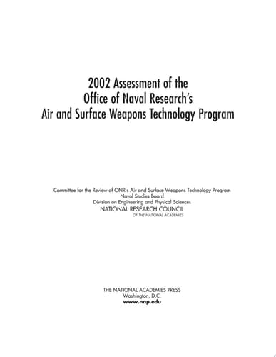 2002 Assessment of the Office of Naval Research's Air and Surface Weapons Technology Program