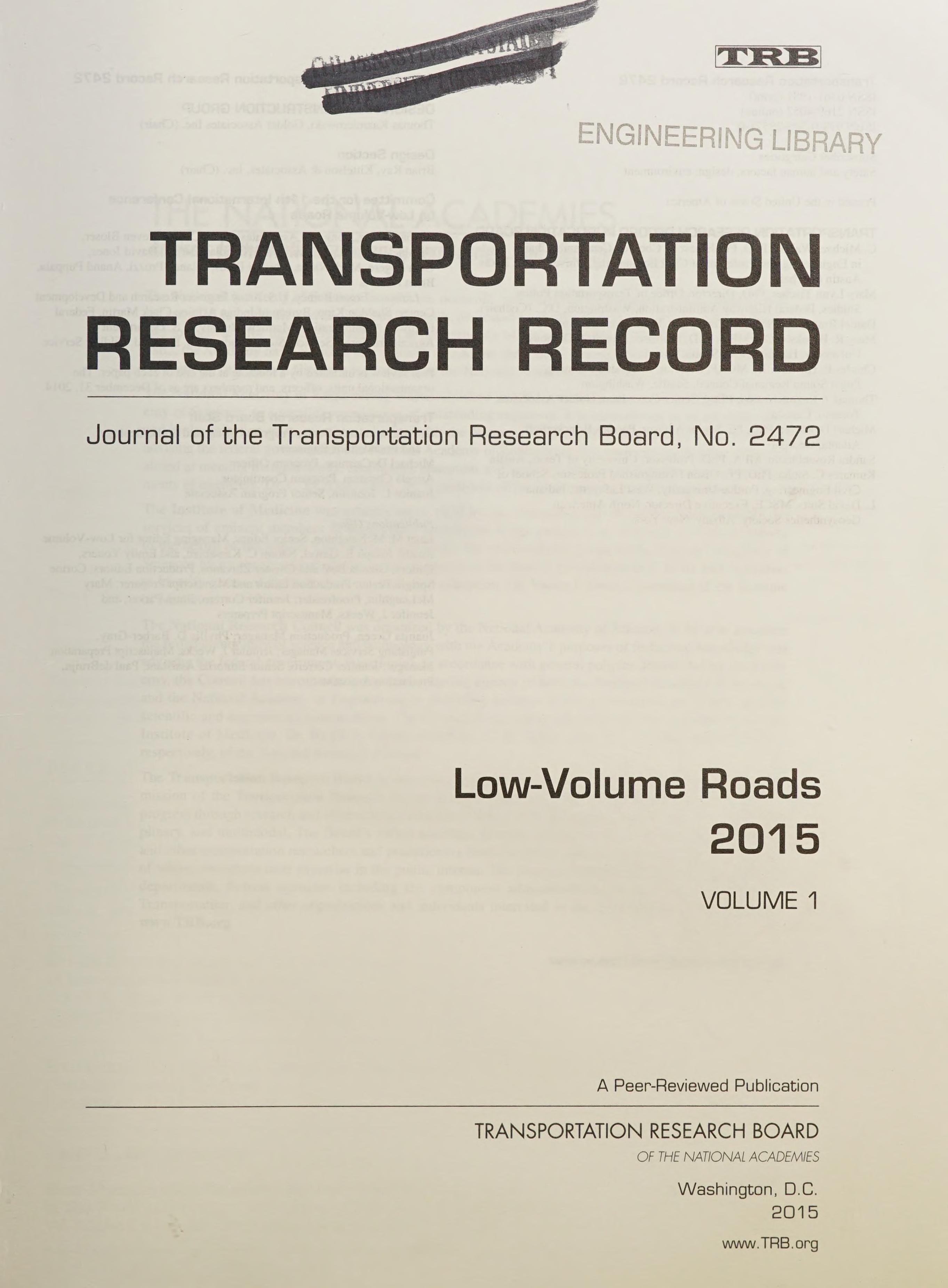Low-volume Roads 2015