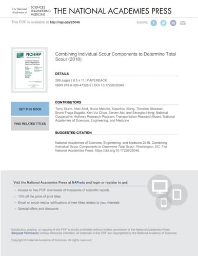 Combining Individual Scour Components to Determine Total Scour
