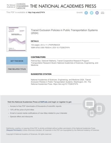 Transit Exclusion Policies in Public Transportation Systems