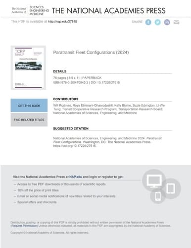 Paratransit Fleet Configurations