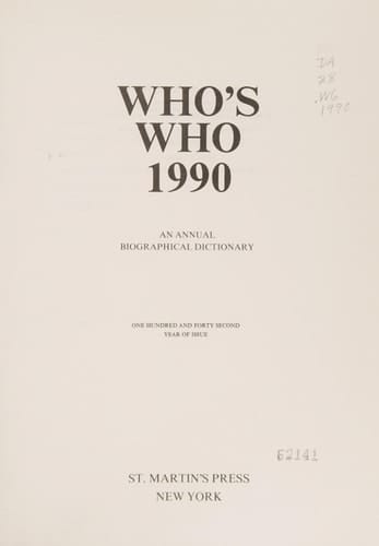 Who's Who, 1990