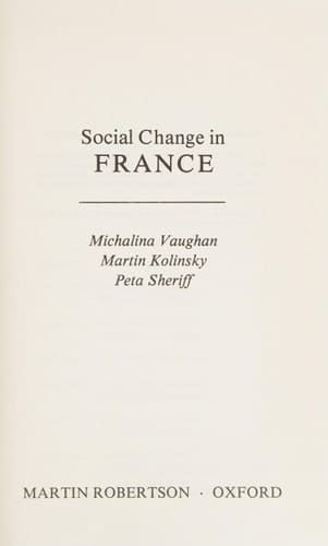 Social Change in France