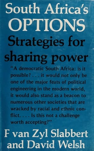 South Africa's Options Strategies for Sharing Power