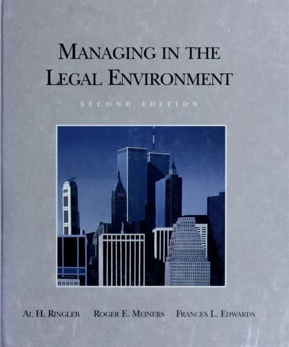 Managing in the Legal Environment