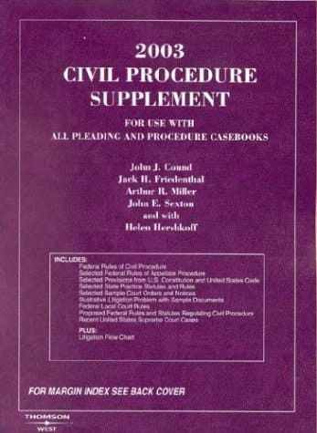 2003 civil procedure supplement