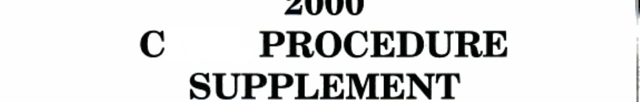 Civil Procedure Supplement for Use with All Pleading and Procedure Casebooks