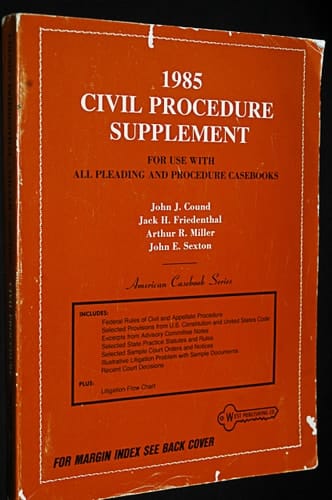 Civil Procedure Supplement for Use with All Pleading and Procedure Casebooks