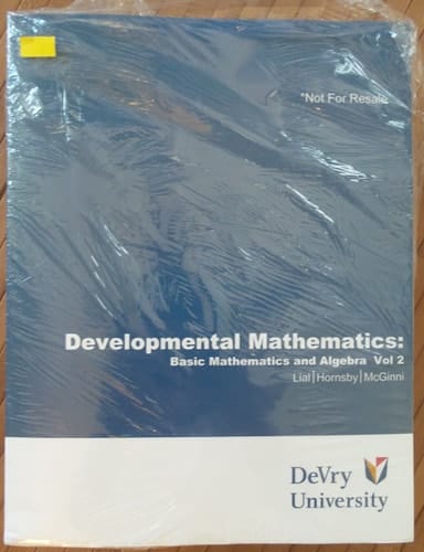 Developmental Mathematics Basic Mathematics and Algebra