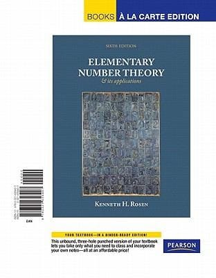 Elementary Number Theory Books A La Carte Edition