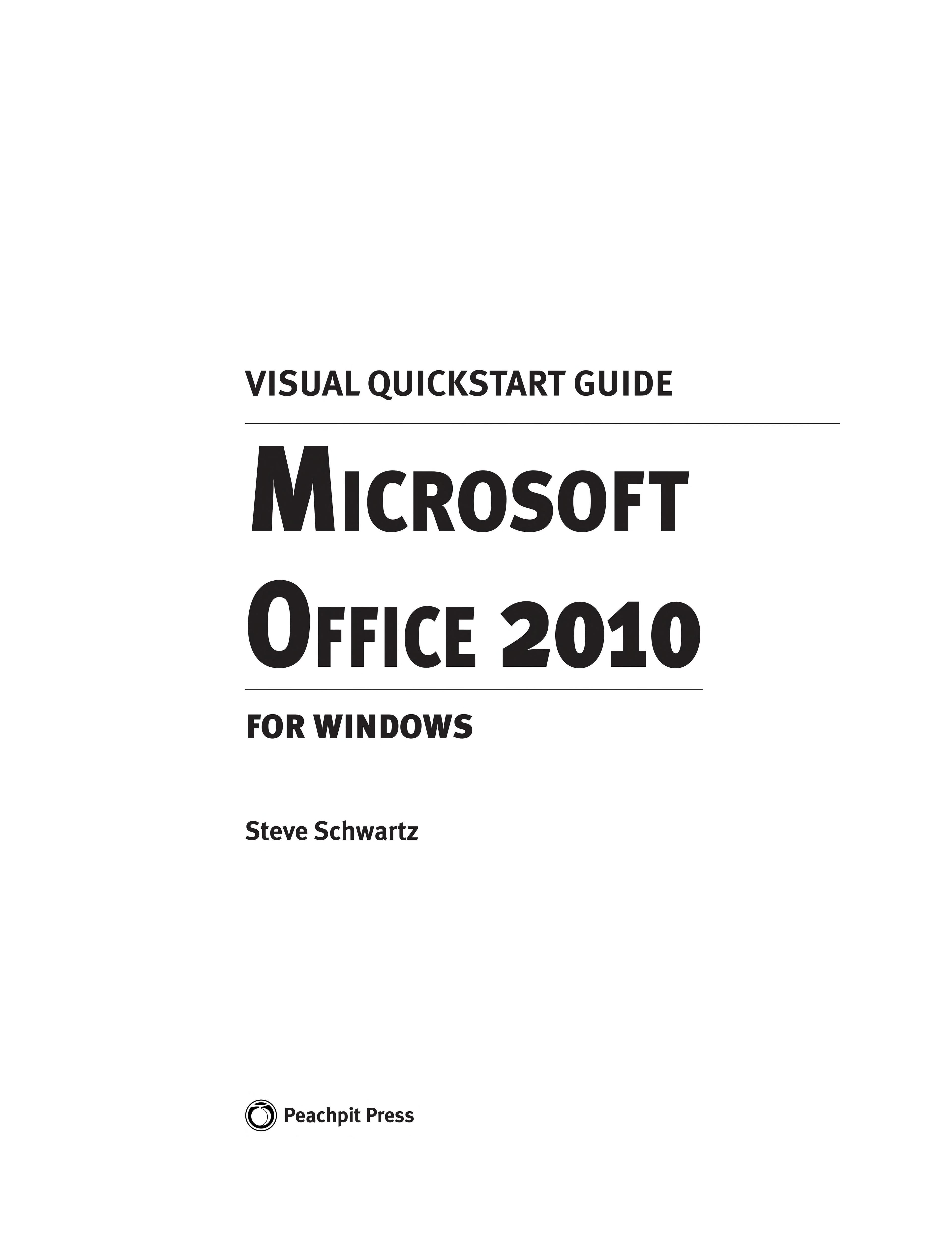 Microsoft Office 2010 for Windows