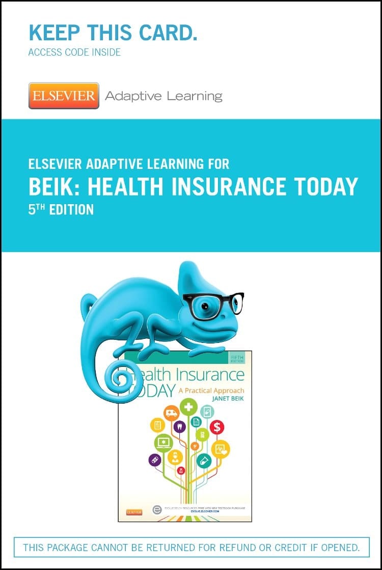 Elsevier Adaptive Learning for Health Insurance Today (Access Code)