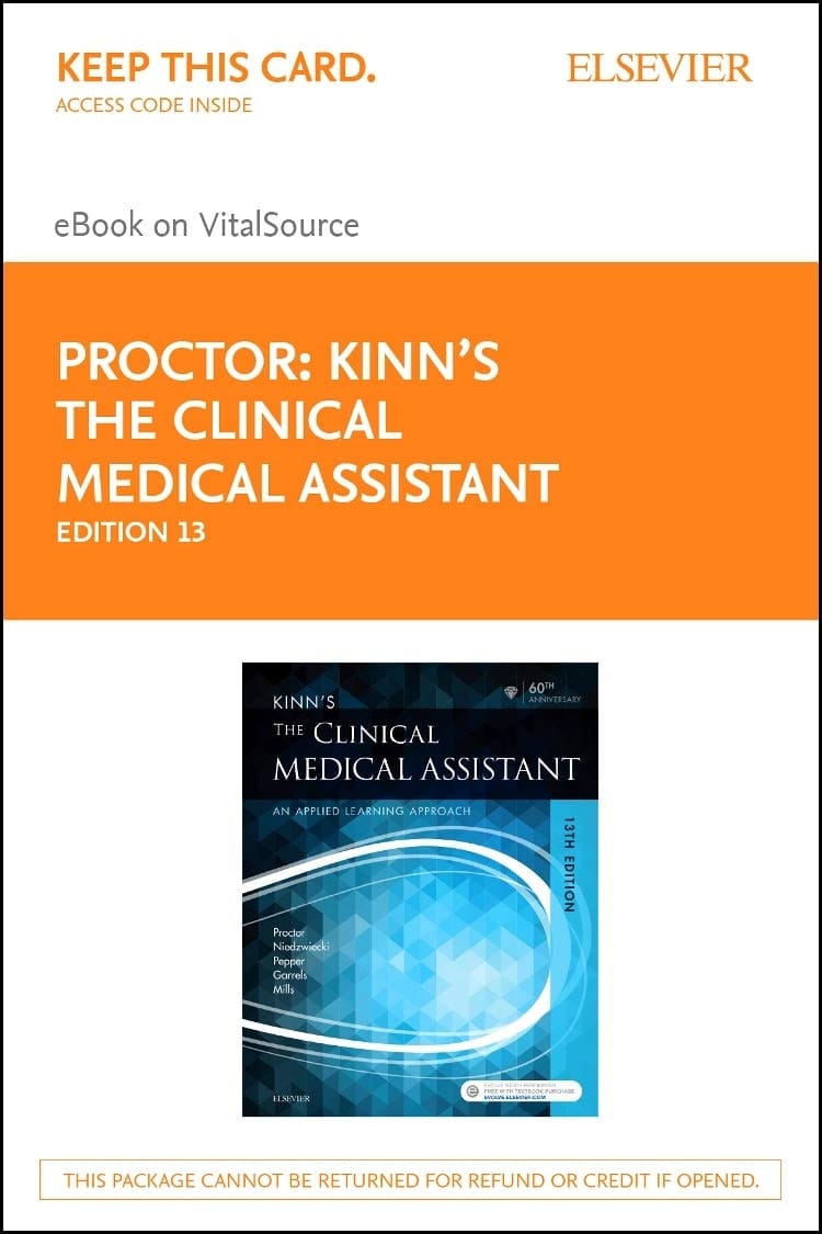Kinn's The Clinical Medical Assistant – Elsevier eBook on VitalSource (Retail Access Card): Kinn's The Clinical Medical Assistant – Elsevier eBook on VitalSource (Retail Access Card)