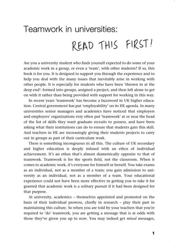 Student-Friendly Guide: Successful Teamwork! For undergraduates and taught postgraduates working on group projects