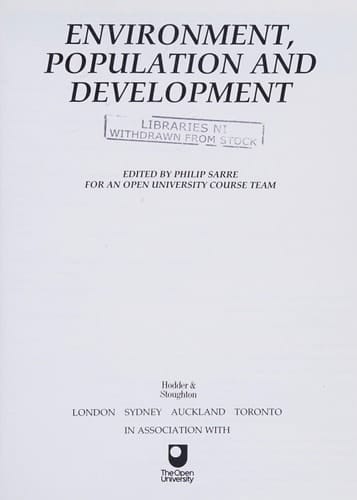 Environment, Population and Development