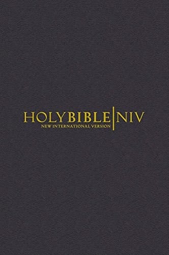 NIV Pocket Black Leather Bible with Zip