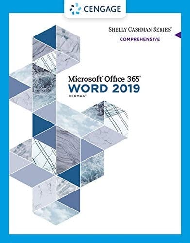 Shelly Cashman Series Microsoft Office 365 & Word 2019 Comprehensive