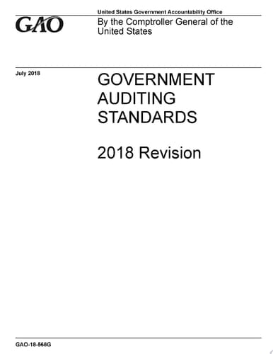 Government Auditing Standards - 2018 Revision
