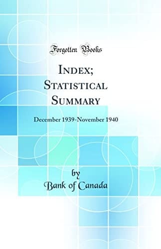Index; Statistical Summary December 1939-November 1940 (Classic Reprint)