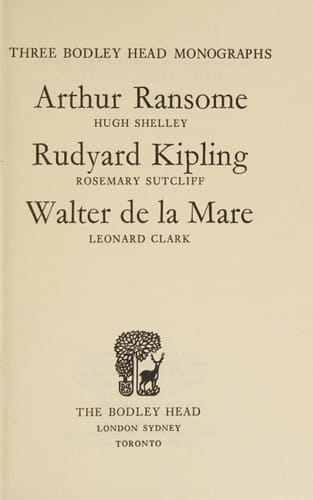 Three Bodley Head Monographs
