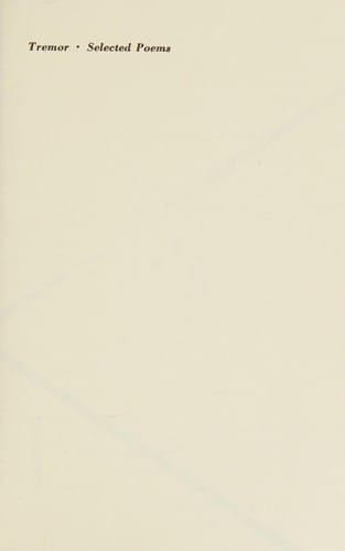 Tremor: Selected poems