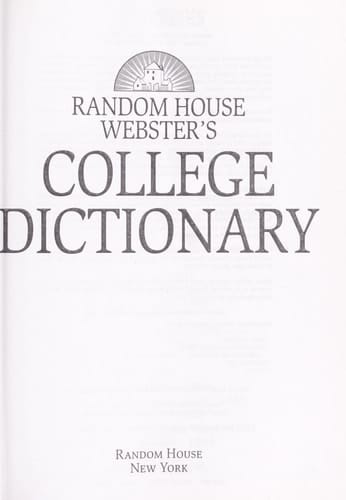 Random House Webster's College Dictionary