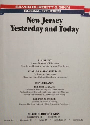 New Jersey, Yesterday and Today Elaine Fay, Charles A. Stanfield, Jr