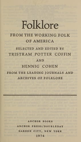 Folklore from the Working Folk of America