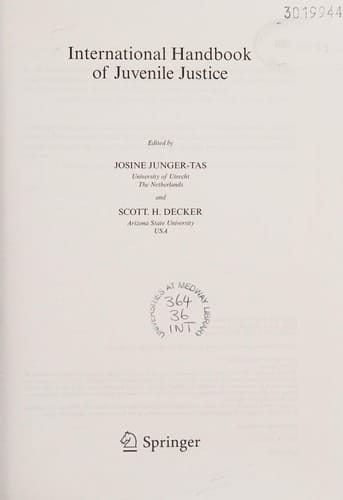 International Handbook of Juvenile Justice