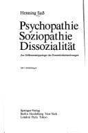 Psychopathie, Soziopathie, Dissozialität: zur Differentialtypologie der Persönlichkeitsstörungen
