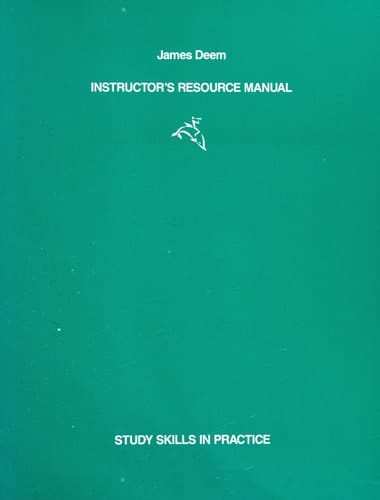 Instructor's resource manual, Study skills in practice