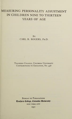 Measuring Personality Adjustment in Children: Nine to Thirteen Years of Age (Columbia University Teachers College. Contributions to Education, No 45)