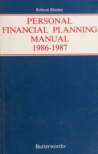 Personal Financial Planning Manual 1986-1987