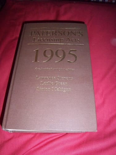 Paterson's Licensing Acts, 1995