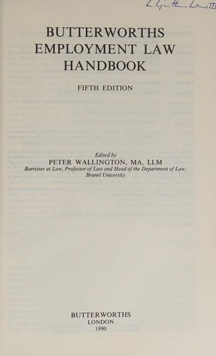 Butterworths Employment Law Handbook