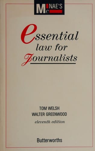 McNae's Essential Law for Journalists