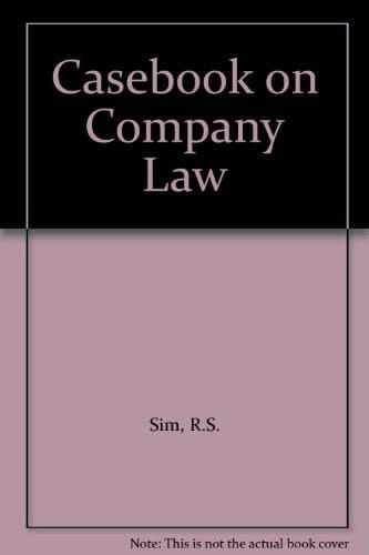 Casebook on Company Law