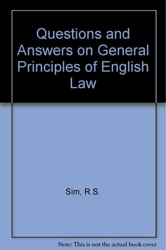 Questions and Answers on General Principles of English Law
