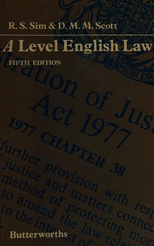 "A" Level English Law