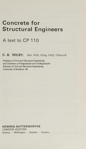 Concrete for structural engineers: A text to CP 110