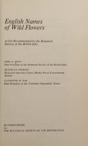 English Names of Wild Flowers